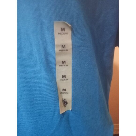 US Polo Assn. NEW Short Sleeve Polo Shirt Mens Medium M Blue Pony Casual Top NWT - Picture 5 of 12
